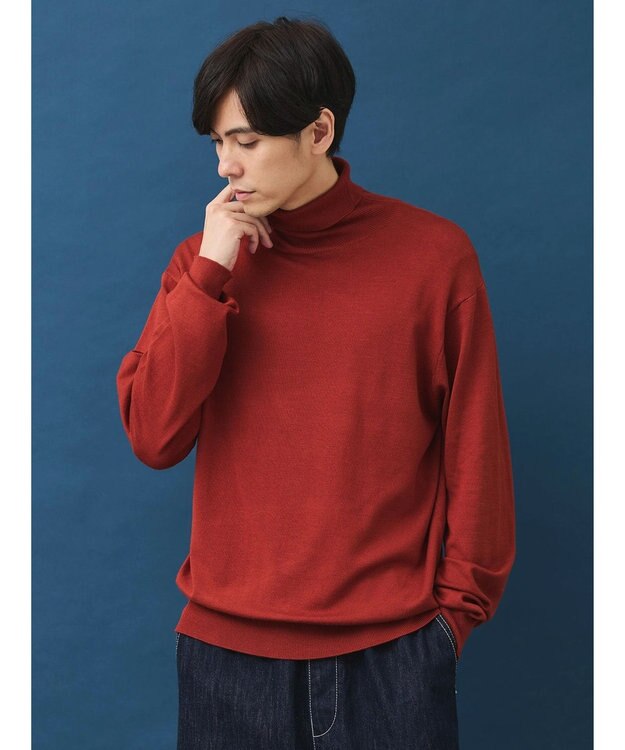 CRAFT STANDARD BOUTIQUE タートルネックニットプルオーバー Brick Red