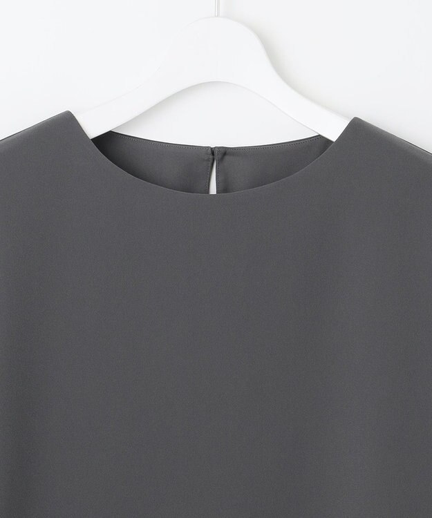 23区 L 【洗える】ストレッチジョーゼット レイヤー カットソー グレー系