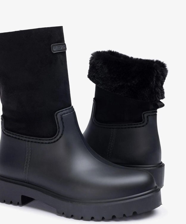 BONTRE 【UNISA/ウニサ】ファーラバーブーツ/GASCON-UA ブラック