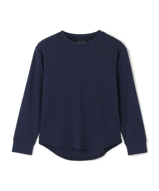 UNFILO 【110-150cm】選べるアソート ロゴロンT(UNISEX) [刺繡ロゴ]ネイビー