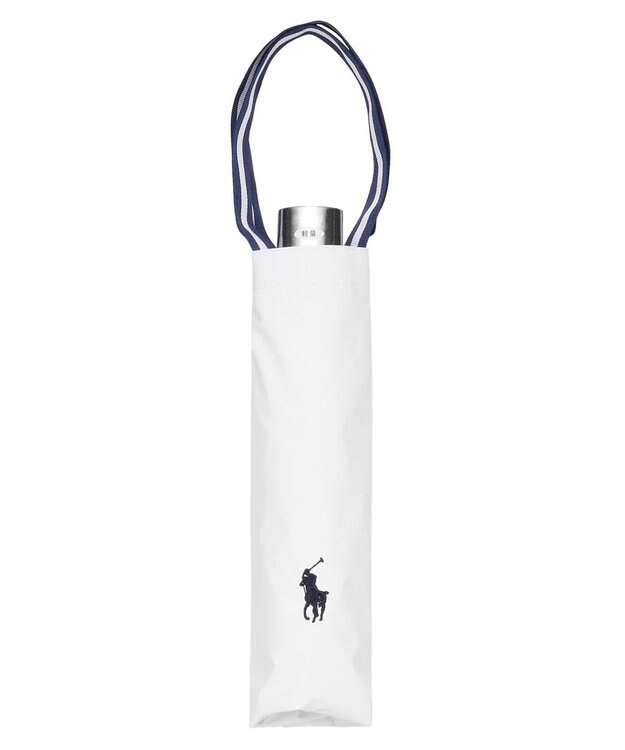 MOONBAT 【軽量】POLO RALPH LAUREN 晴雨兼用日傘 折りたたみ傘 PP刺繍／遮光 遮熱 UV オフ×ネイビー