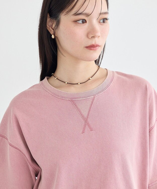 earth music&ecology ピグメント風Tシャツ Pink