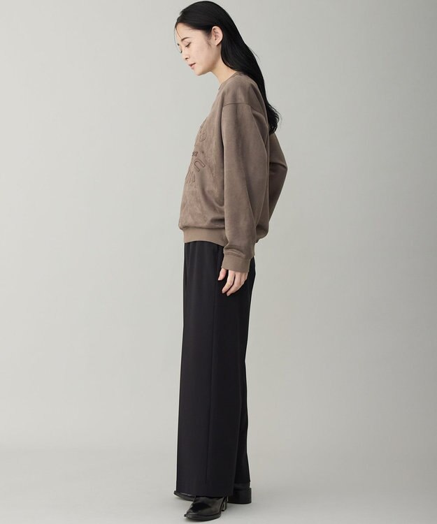 UNFILO MENS 【男女兼用】クリーンスエード エンボスロゴ クルー モカ