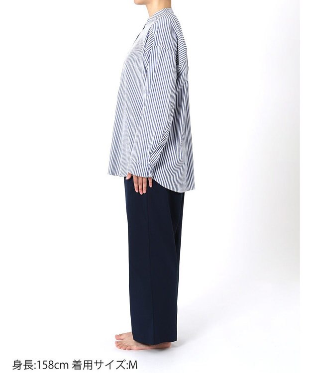 ワコール／睡眠科学 パジャマ 長袖 長ズボン 綿混(本体) ここちよく眠れる 寝返りしやすい レディース YDX509 睡眠科学／ワコール ブルー