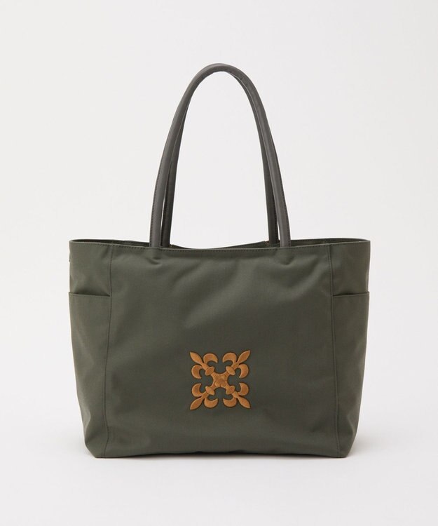 russet 【モノグラム刺繍】コーデュラナイロントートバッグ（CE-1776） Gray