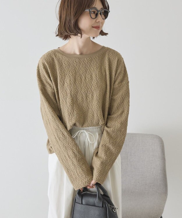 AMERICAN HOLIC 総レースプルオーバー Khaki