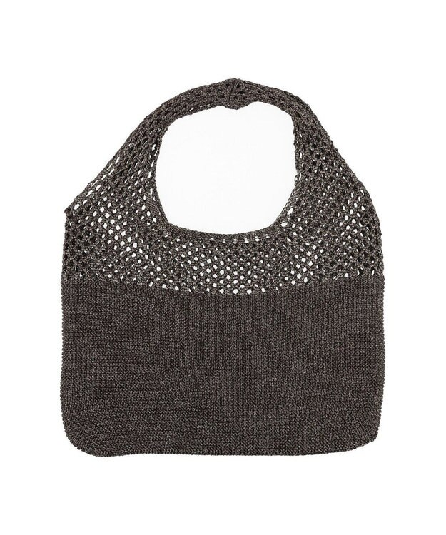 UNBILLION カシュカシュ cachecache / メタリック糸ホーボーバッグ ダークシルバー