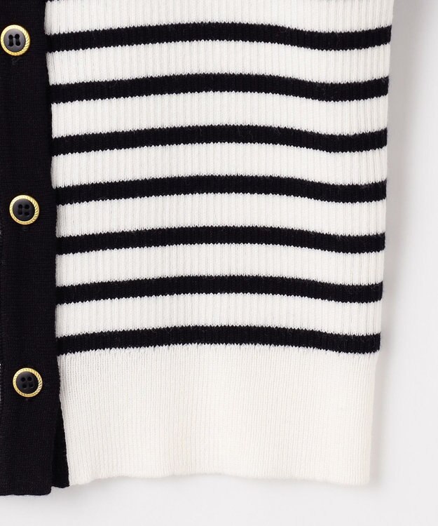 組曲 KIDS 【110-140cm】ボーダー カーディガン ブラック系1