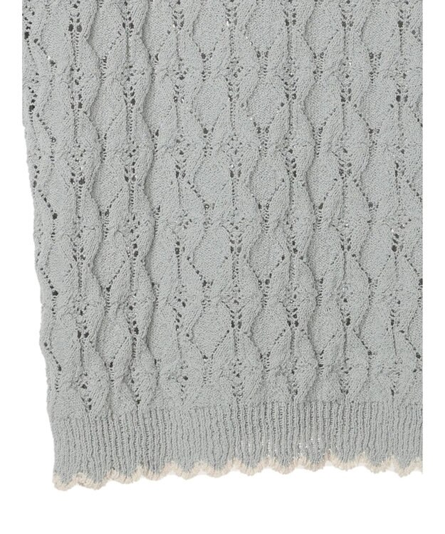 earth music&ecology クロッシェラインニットベスト Mint