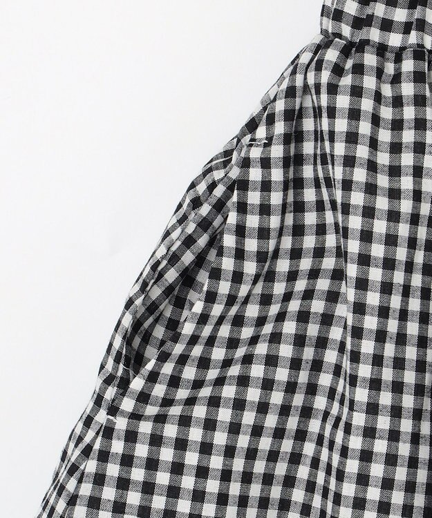 ANY KIDS シャンブレーライクスカート ブラック×ギンガム