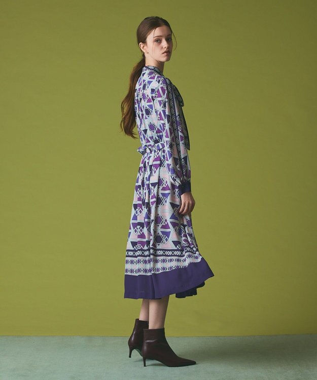 GRACE CONTINENTAL キカボウタイドレス パープル