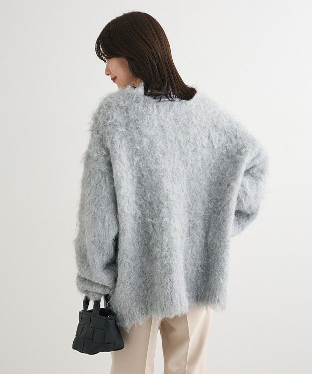 Green Parks ・ｓｗｉｎｇ　ｂｙ　２ｗａｙロング起毛カーディガ Light Gray