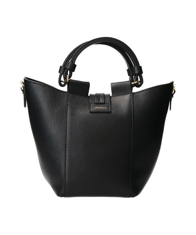 INTER-CHAUSSURES 【LORISTELLA】レザーハンドルハンドバッグ ブラック