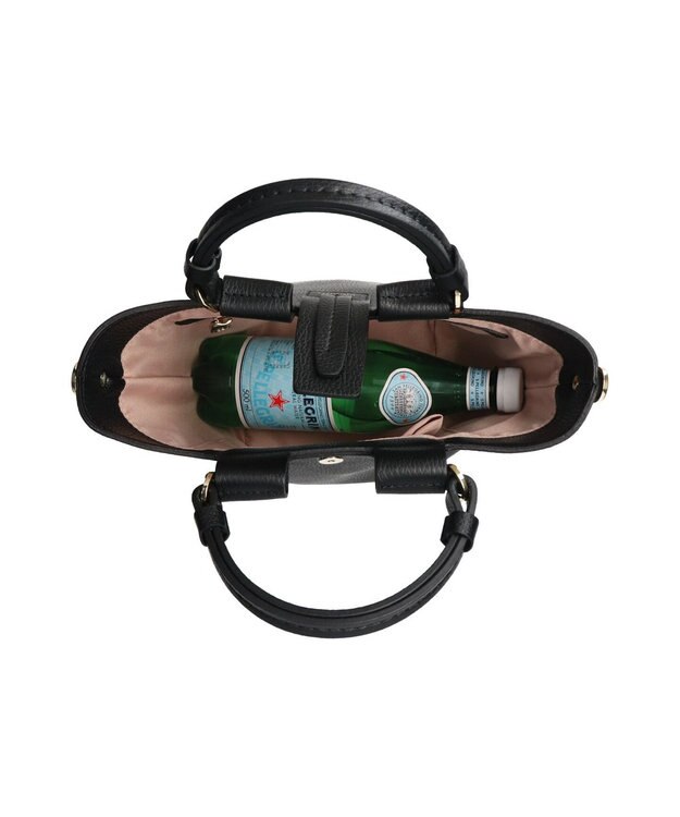 INTER-CHAUSSURES 【LORISTELLA】レザーハンドルハンドバッグ ブラック