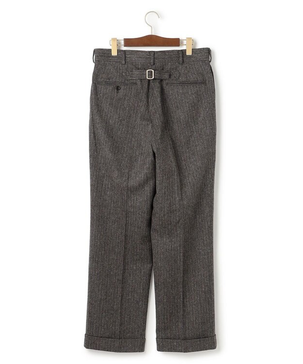 J.PRESS MEN 【J.PRESS ORIGINALS】Lambs Tweed New Piped Stem Slacks / Big Back Belt / Japan Made グレー系1