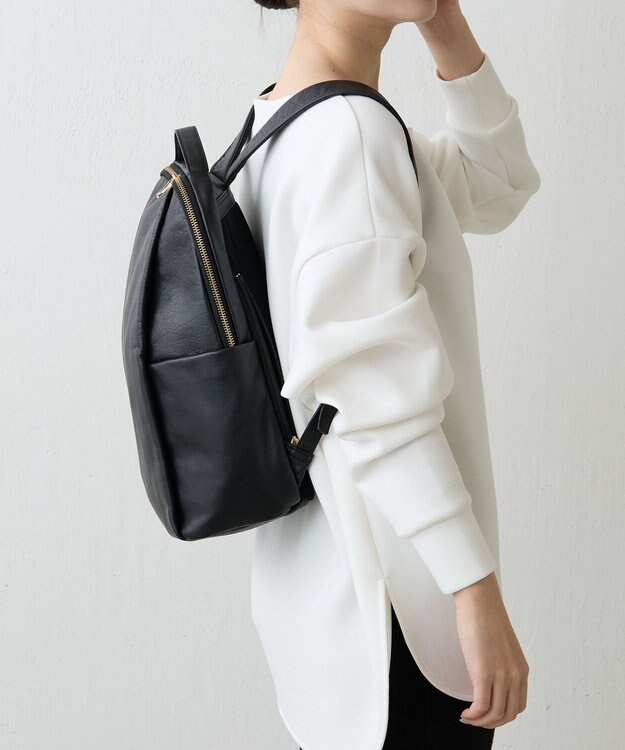 russet ＜背面メッシュ仕様＞レザーリュックサック(CE-1373) Black