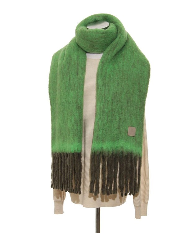 MOONBAT 【WEB限定】FURLA シャギーボリュームマフラー/幅40cm グリーン