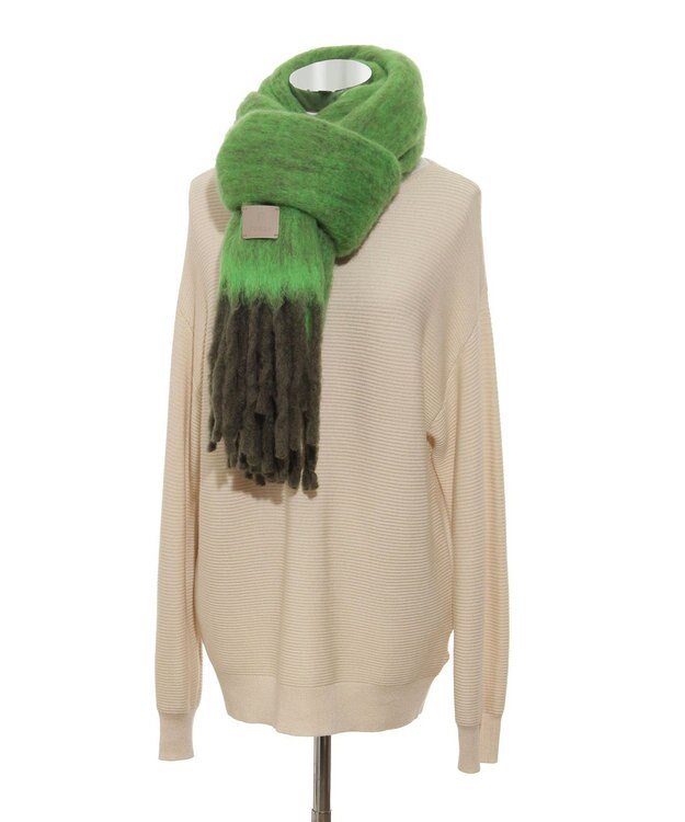 MOONBAT 【WEB限定】FURLA シャギーボリュームマフラー/幅40cm グリーン