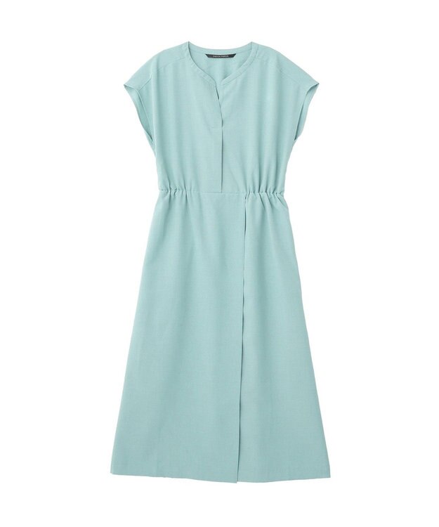 YECCA VECCA リネンライクスキッパーワンピース Green