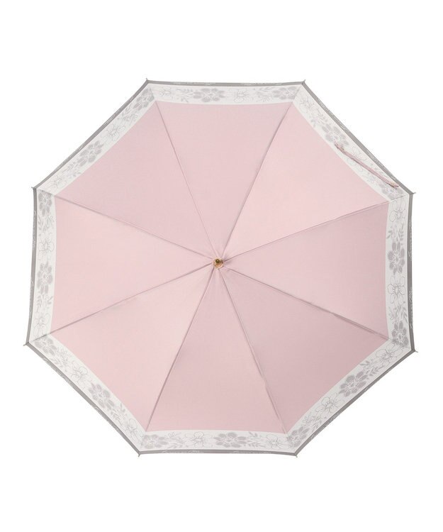 MOONBAT LANVIN en Bleu 【耐風】長傘 サテンプリントフラワー ピンク