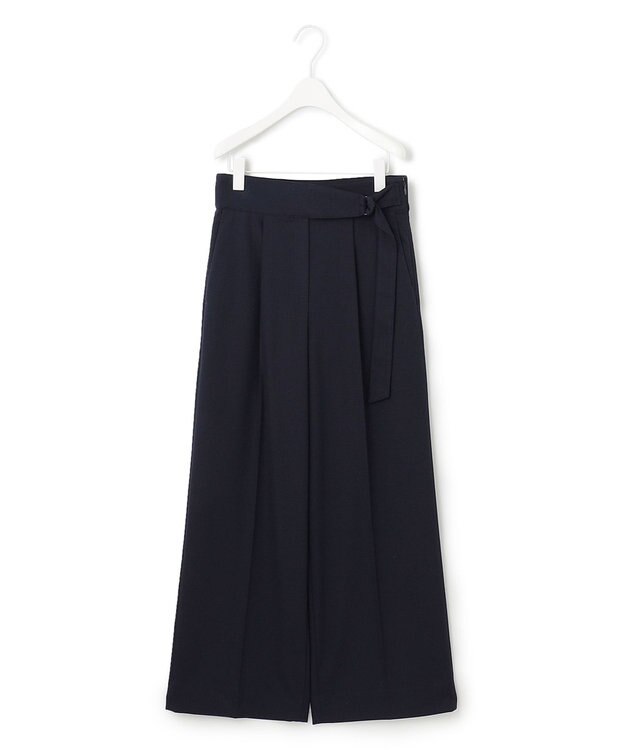 ICB 【洗える】Vi/Peブッチャー タックワイドパンツ ネイビー系