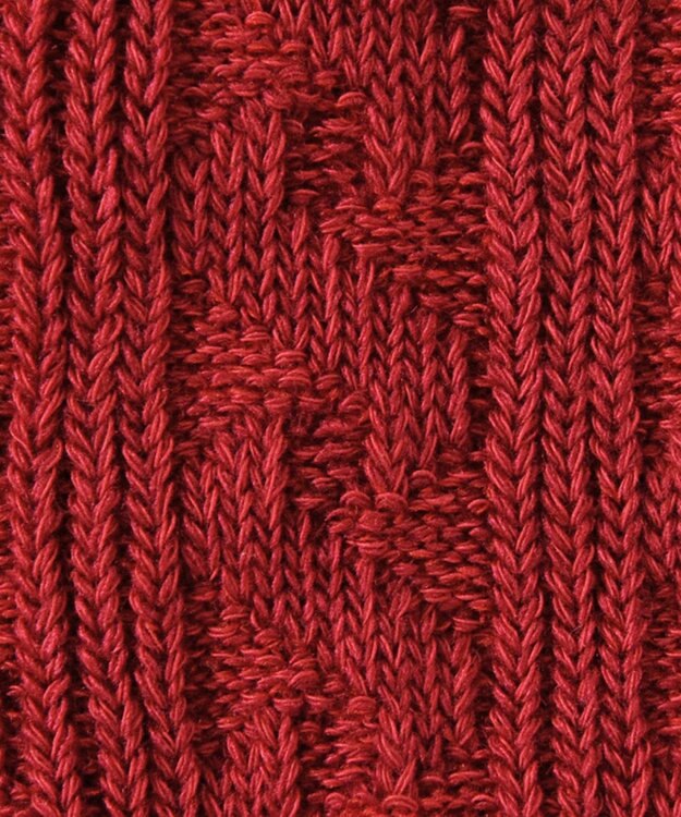 MIKI HOUSE HOT BISCUITS 【80-120cm】ケーブルニット編みレギンス 赤