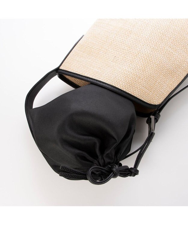 UNBILLION カシュカシュ cachecache / 雑材風アシンメトリートート ブラック