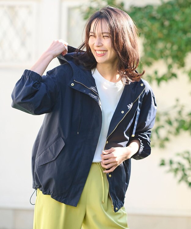 ANY 【手洗い可能・UVケア】ライト撥水マウンテンパーカー ネイビー