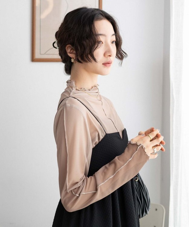 WEGO グラデーションシアーロンT ベージュ