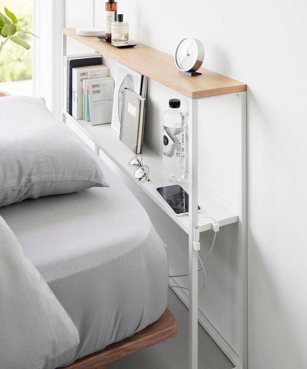 tower 棚板が動く後付けヘッドボード タワー ホワイト ホワイト