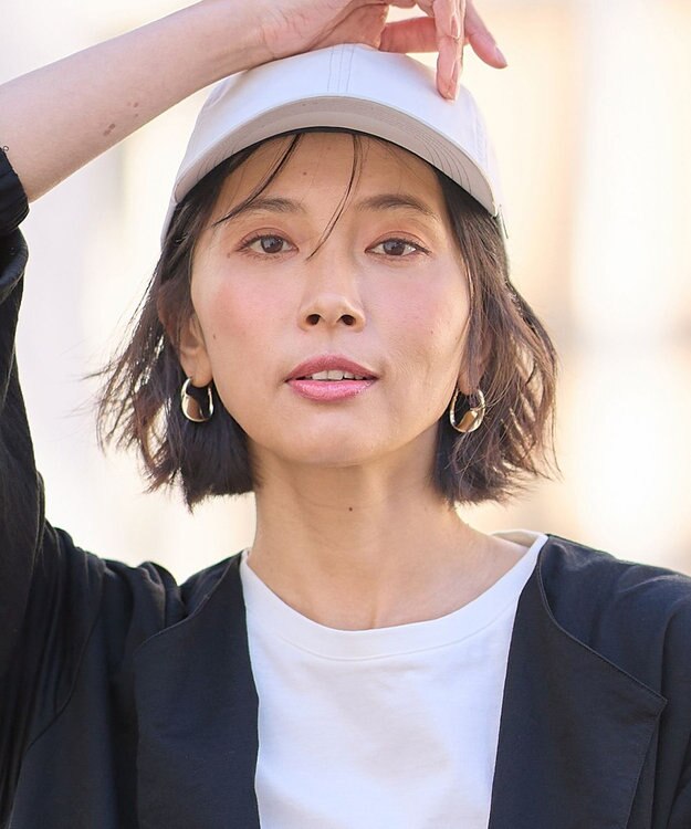 ANY 【WEB限定】メタルフープモチーフピアス(両耳用) ライトゴールド