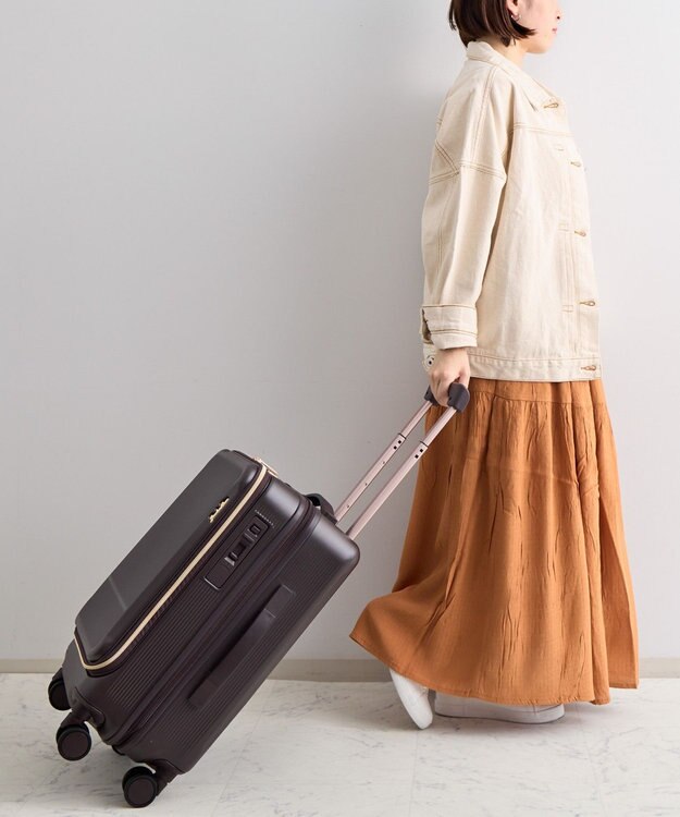 ACE BAGS & LUGGAGE Jewelna Rose エルダートローリー 機内持込 ボトルホルダー付 34~41L 05401 ジュエルナローズ ブラウン