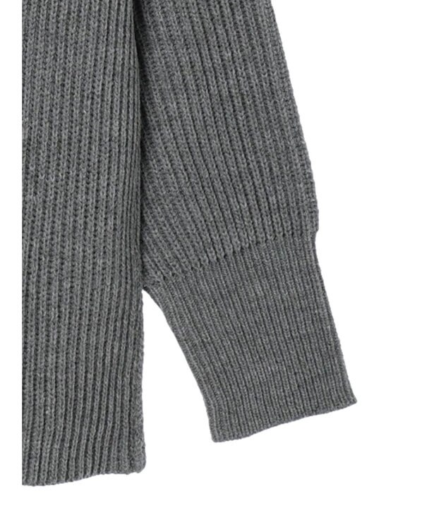 Green Parks 洗える　Ｖネックニットカーディガン Gray Mixture