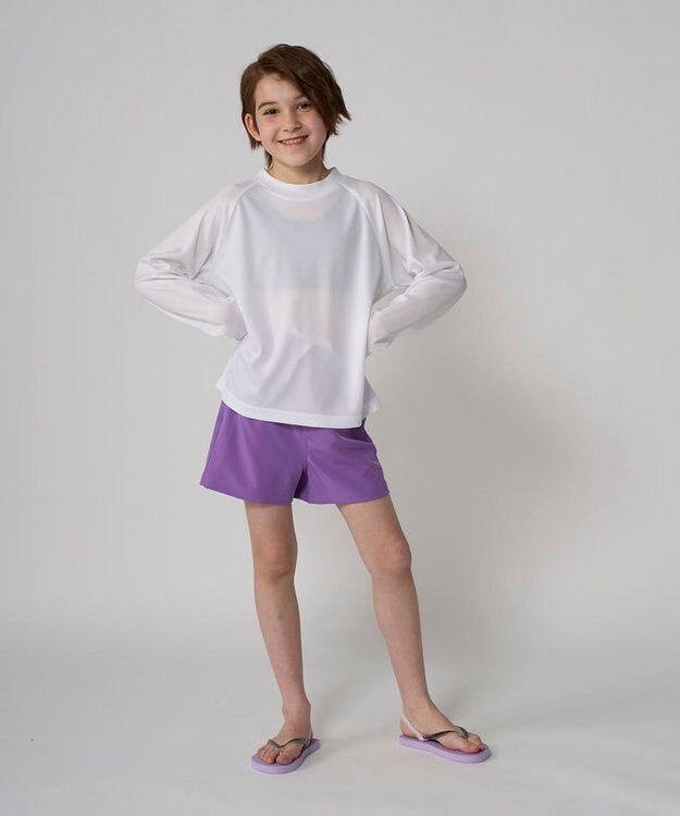 OP／FILA 【Ocean Pacific】トップス＋ショーツ　2点セット水着 パープル