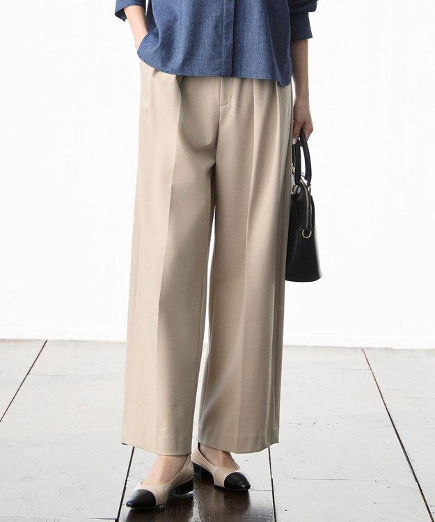 自由区 【人気素材に新型登場】ライトフィールカーブ パンツ ベージュ