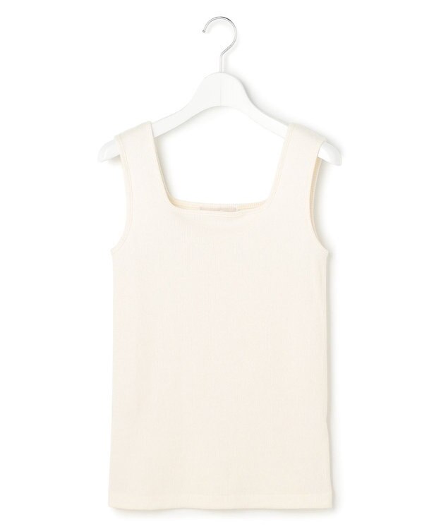 ICB 【WEB限定カラーあり・先行予約】 ブロードステッチリブ タンクトップ オフホワイトラメ