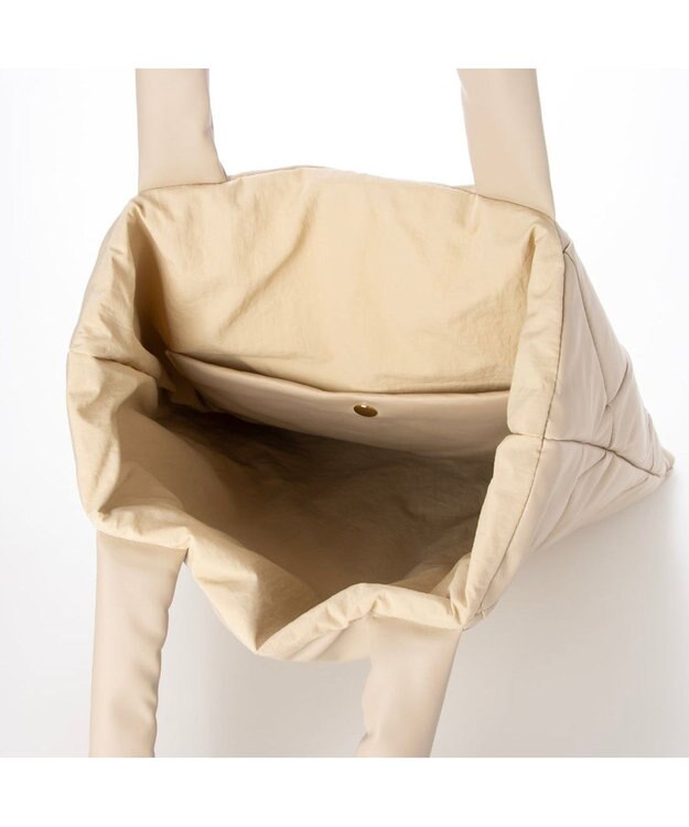 UNBILLION カシュカシュ cachecache / 合皮×ナイロンリバーシブルトート アイボリー