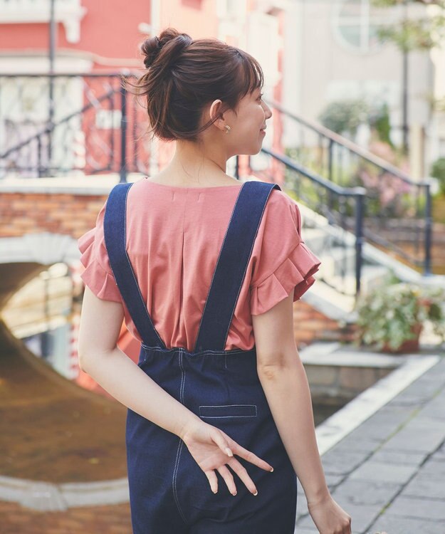 Feroux 【2WAY】ハイウエストデニム パンツ ネイビー系