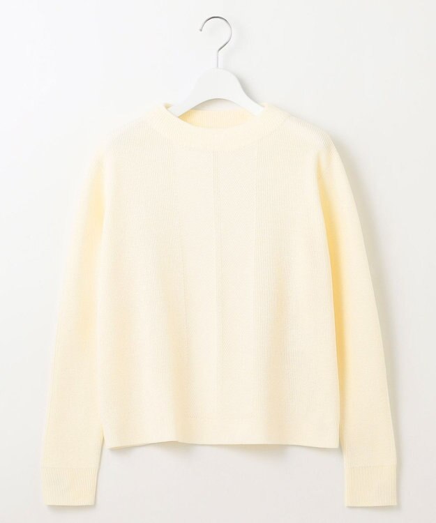 J.PRESS LADIES 【洗える】CLEAR COTTON BLEND ボトルネック ニット ホワイト系