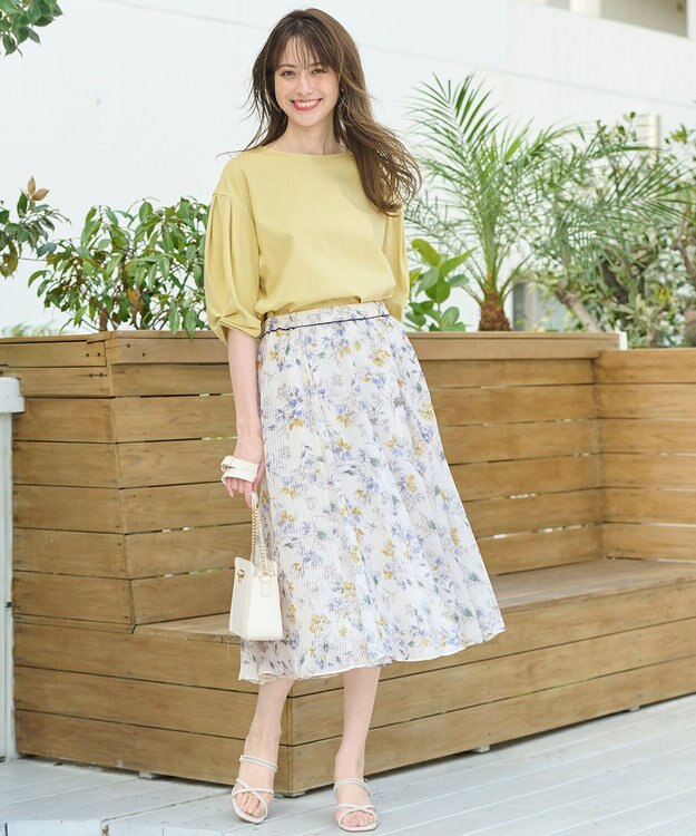 ANY SIS 【接触冷感】360°好印象タックスリーブ カットソー シトラスイエロー