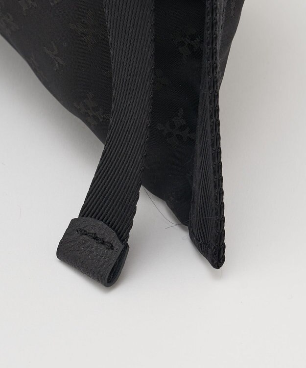 russet ナイロンジャガード巾着ポーチ L(Z-230) Trv-Black