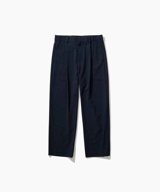 ATON HIGH TWIST WOOL | ワイドパンツ - UNISEX NAVY