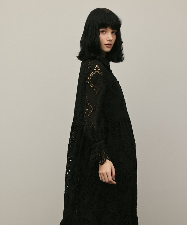 GRACE CONTINENTAL カットレースワンピース ブラック