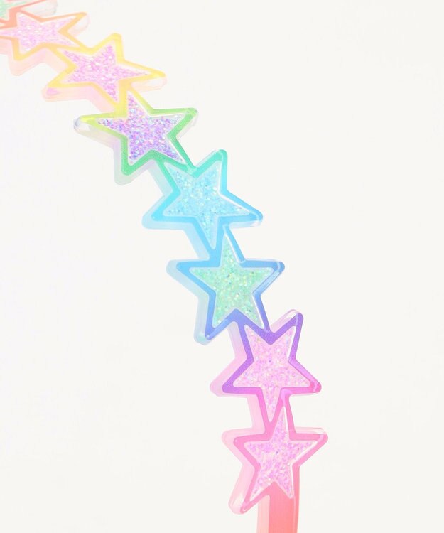 ANY KIDS キラキラレインボーカチューシャ 星×レインボー