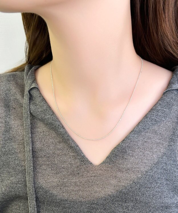 Phoebe 【SV925】シルキーシャインボールチェーンネックレス シルバー