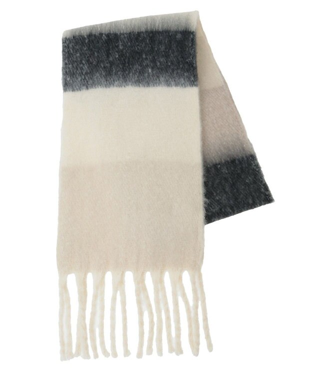 Green Parks ボリュームマフラー Border Black