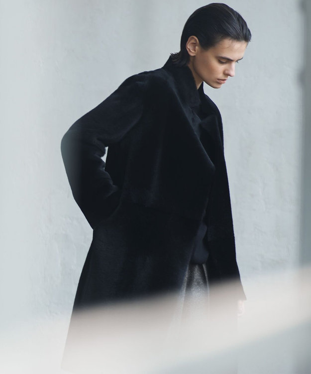 23区 S 【エステータ】シルクネップツイード パンツ ブラック系