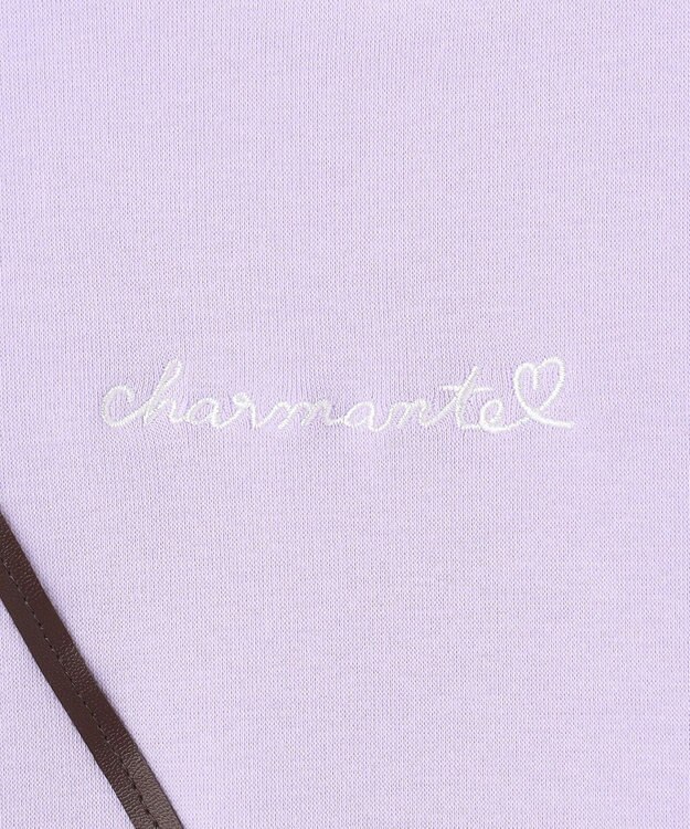 ANY KIDS アニマルポシェット 裏シャギー トレーナー ラベンダー×ネコ