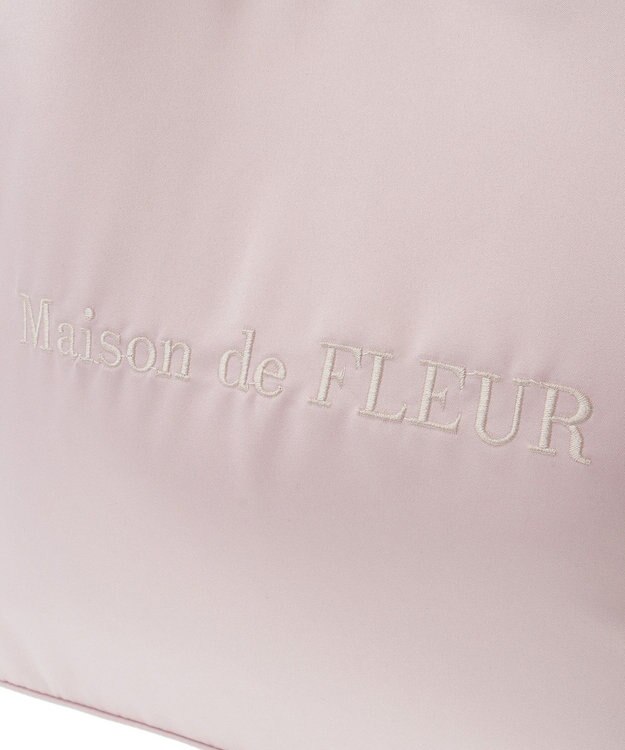 Maison de FLEUR リボンギャザーハンドルトートバッグ Pink
