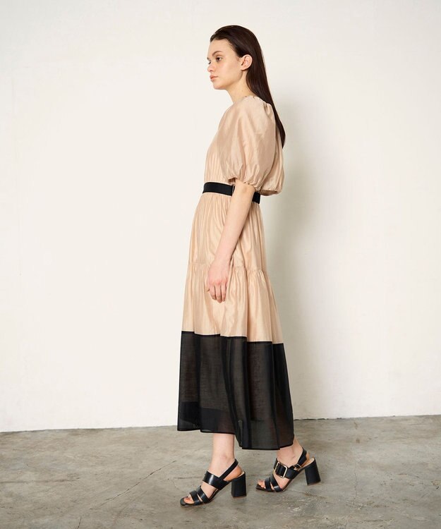 GRACE CONTINENTAL ボレロセットティアードワンピース ベージュ